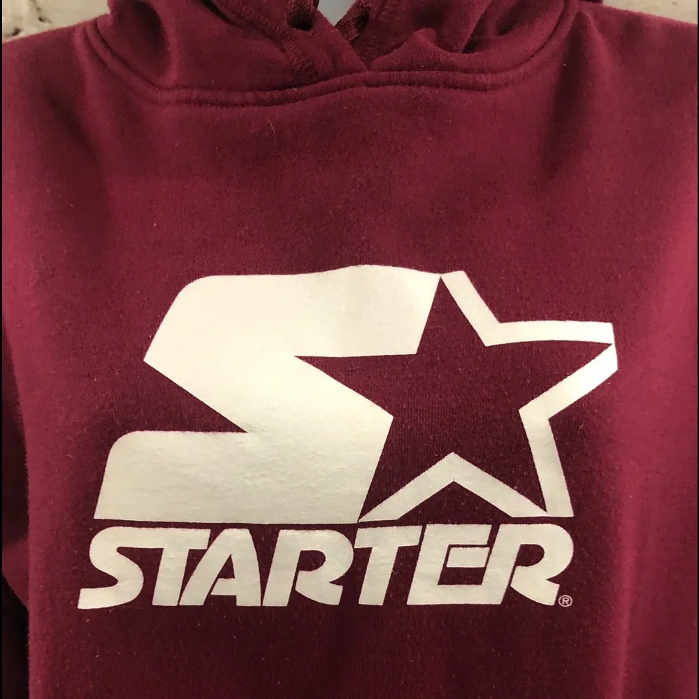 🎉HP x 2🎉❤️‍🔥Starter Hoodie Sweatshirt-Burgundy- Measurements in Photos❤️‍🔥 - Picture 2 of 13